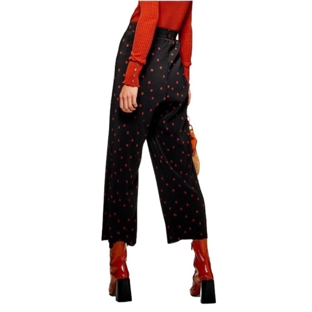 TOPSHOP Spot Plissé Trousers - Picture 3 of 5